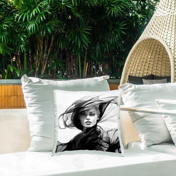 Stupell Industries RB | Woman With Chic Hat Printed Throw Pillow