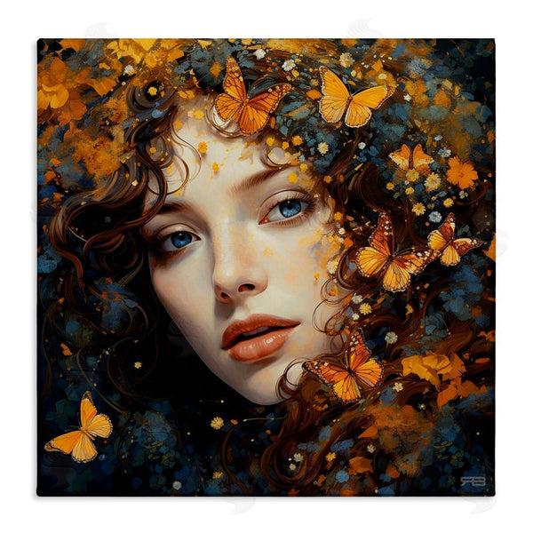 stupell industries RB | Woman with Monarch Butterflies Wall Art