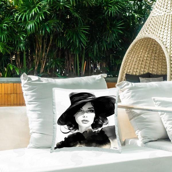 Stupell Industries RB | Woman With Strong Gaze Printed Throw Pillow