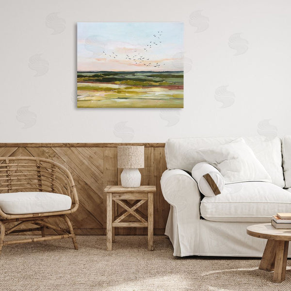 Stupell Industries Rebecca Fox | Bird Flock Over Grassland Wall Art