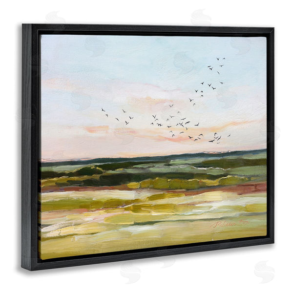 Stupell Industries Rebecca Fox | Bird Flock Over Grassland Wall Art