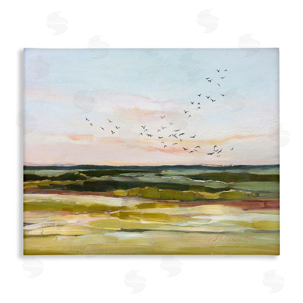 stupell industries Rebecca Fox | Bird Flock over Grassland Wall Art
