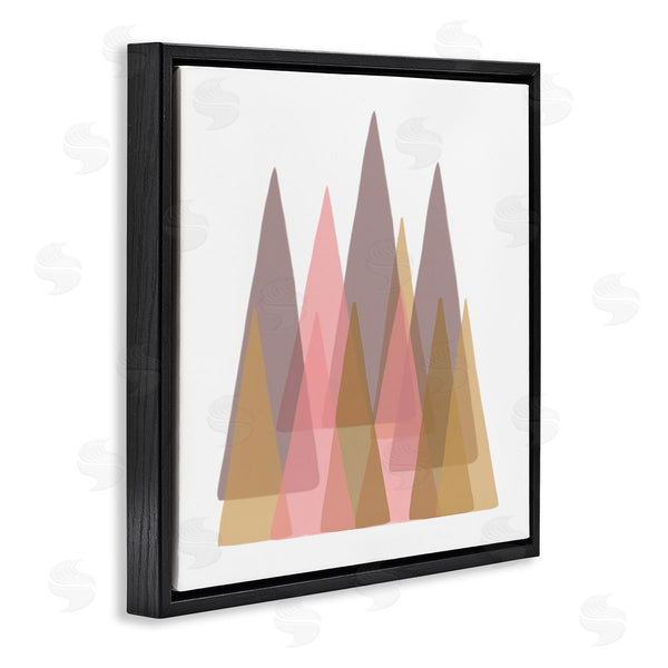 Stupell Industries Reesa Qualia | Kids' Abstract Geometric Forest Pink Brown Trees Wall Art