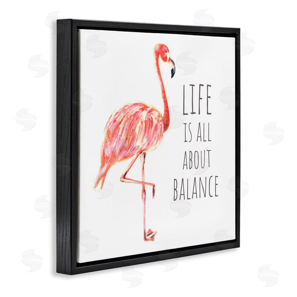 Stupell Industries Reesa Qualia | Motivational Balance Flamingo
