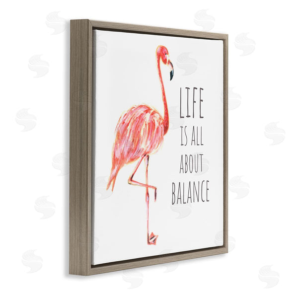 Stupell Industries Reesa Qualia | Motivational Balance Flamingo