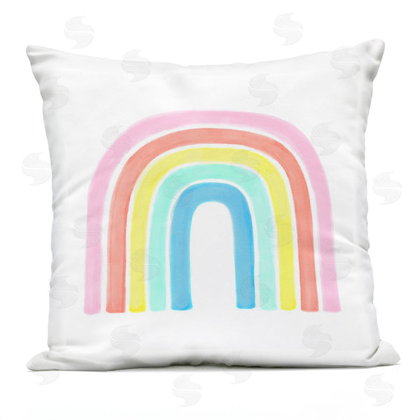 Stupell Industries Reesa Qualia | Pastel Rainbow Arch Printed Throw Pillow