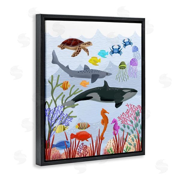 Stupell Industries Regina Moore | Aquatic Animals Underwater Wall Art