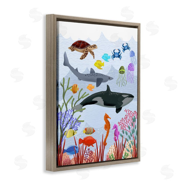 Stupell Industries Regina Moore | Aquatic Animals Underwater Wall Art