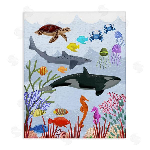 stupell industries Regina Moore | Aquatic Animals Underwater Wall Art