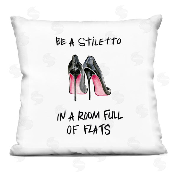 stupell industries Regina Moore | Be A Stiletto Motivational Fashion Heels Quote Printed Throw Pillow