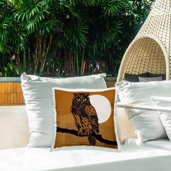 Stupell Industries Regina Moore | Brown Owl Perched Printed Throw Pillow