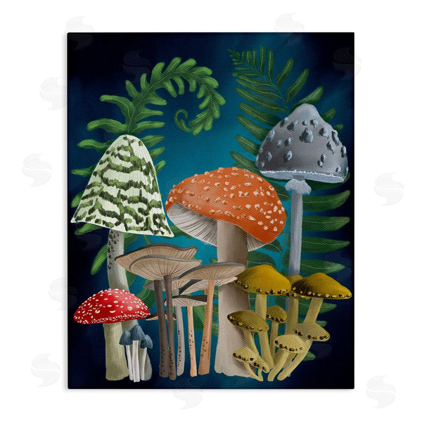stupell industries Regina Moore | Curling Ferns and Mushrooms
