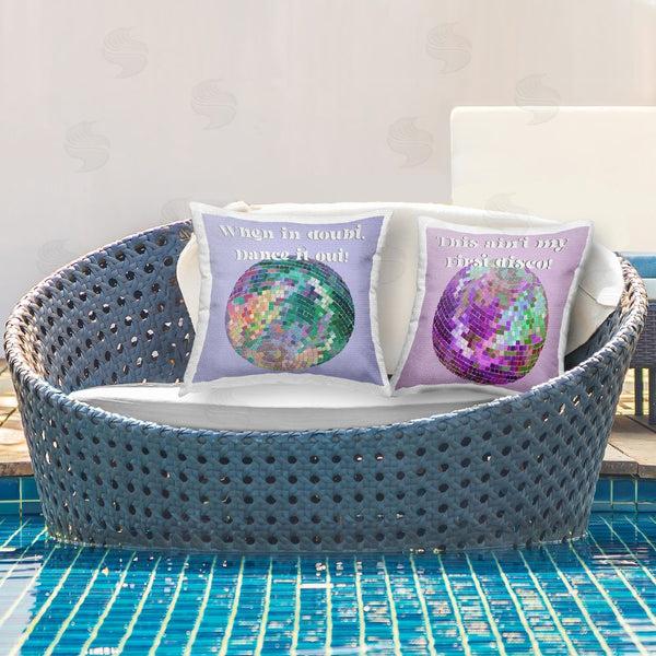 Stupell Industries Regina Moore | Fun Disco Phrases Printed Throw Pillow Set