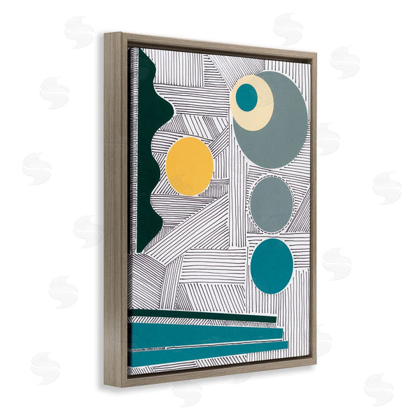 Stupell Industries Regina Moore | Geometric And Line Abstraction Modern Circular Shapes