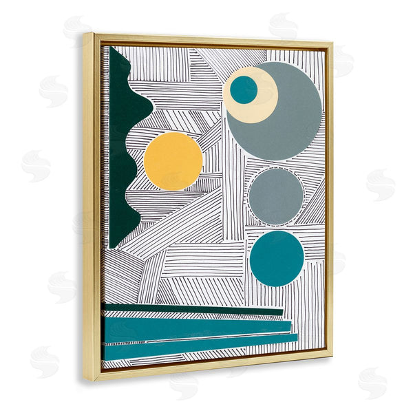 Stupell Industries Regina Moore | Geometric And Line Abstraction Modern Circular Shapes