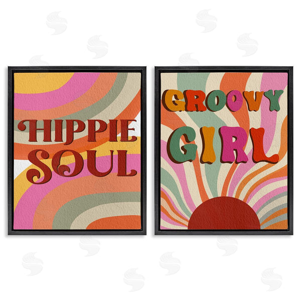Stupell Industries Regina Moore | Groovy Striped Phrases Wall Art