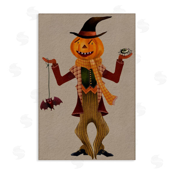 stupell industries Regina Moore | Halloween Scarecrow and Bat