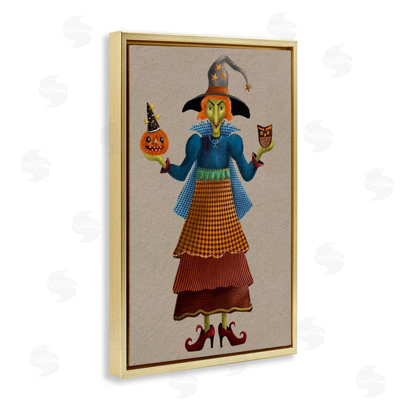 Stupell Industries Regina Moore | Halloween Witch In Plaid