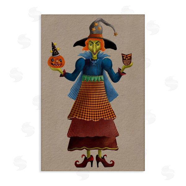 stupell industries Regina Moore | Halloween Witch in Plaid