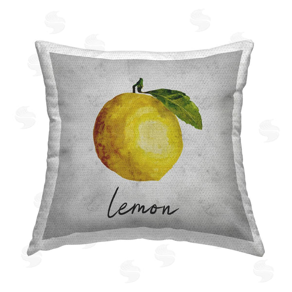 Stupell Industries Regina Moore | Kitchen Lemon With Leaf Printed Throw Pillow
