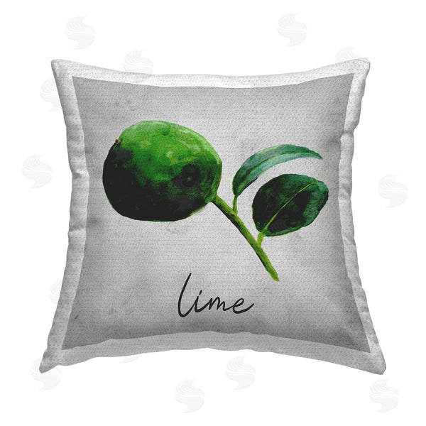 Stupell Industries Regina Moore | Kitchen Lime With Leaf Printed Throw Pillow
