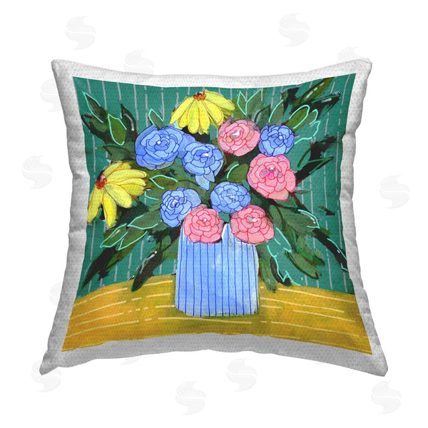Stupell Industries Regina Moore | Modern Style Blooms Printed Throw Pillow