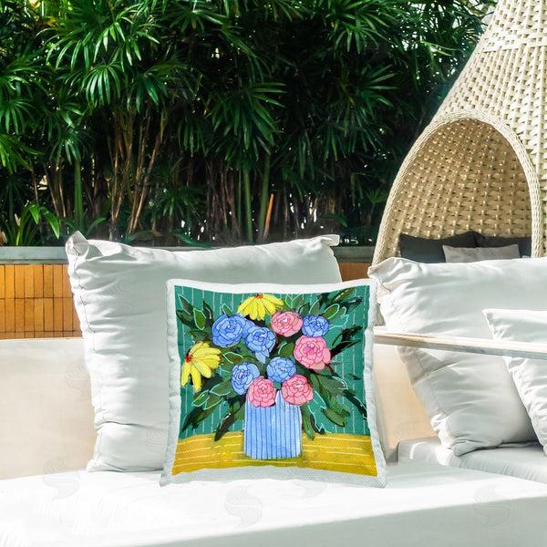 Stupell Industries Regina Moore | Modern Style Blooms Printed Throw Pillow