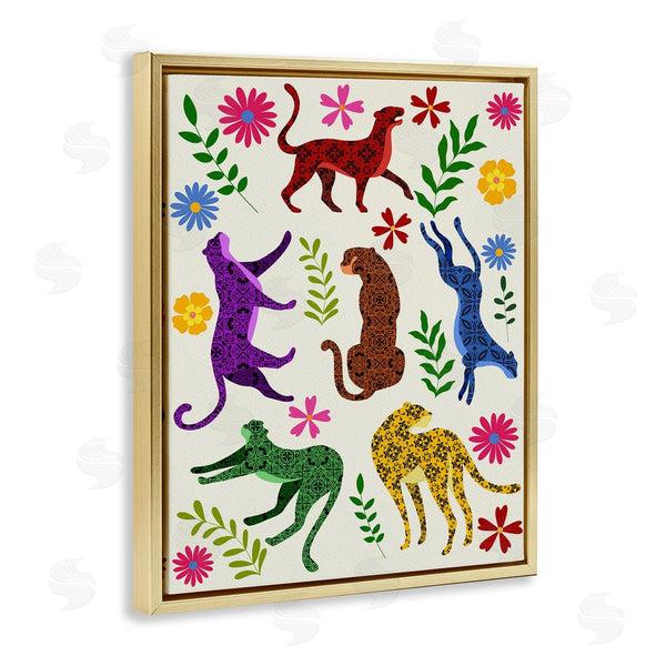 Stupell Industries Regina Moore | Mosaic Pattern Leopards Wall Art