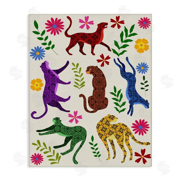 stupell industries Regina Moore | Mosaic Pattern Leopards Wall Art
