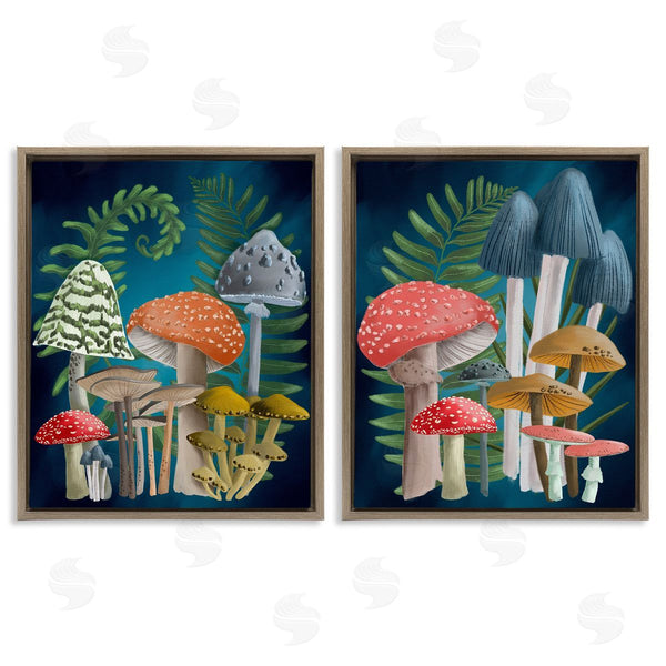 Stupell Industries Regina Moore | Mushroom Varieties Forest Ferns Wall Art