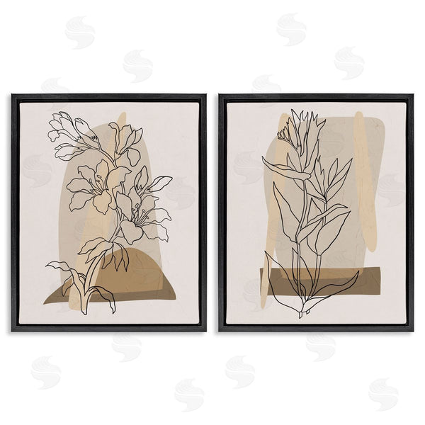 Stupell Industries Regina Moore | Natural Flower Outlines Wall Art