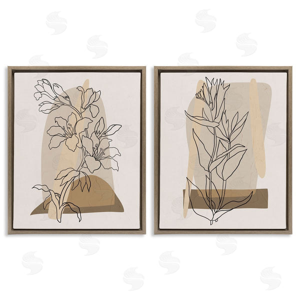 Stupell Industries Regina Moore | Natural Flower Outlines Wall Art