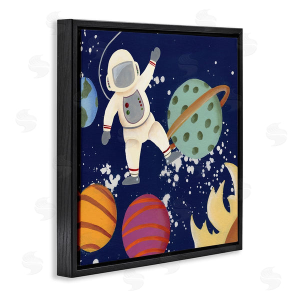 Stupell Industries Regina Moore | Playful Waving Astronaut Outer Space Adventure Wall Art