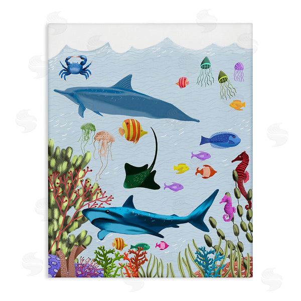 stupell industries Regina Moore | Sharks & Fish Underwater Wall Art