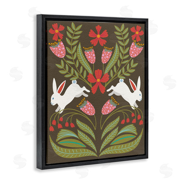 Stupell Industries Regina Moore | Symmetrical Rabbits & Tulips