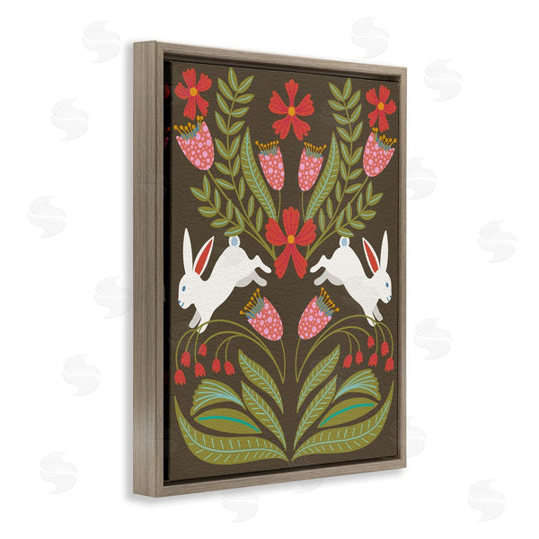 Stupell Industries Regina Moore | Symmetrical Rabbits & Tulips