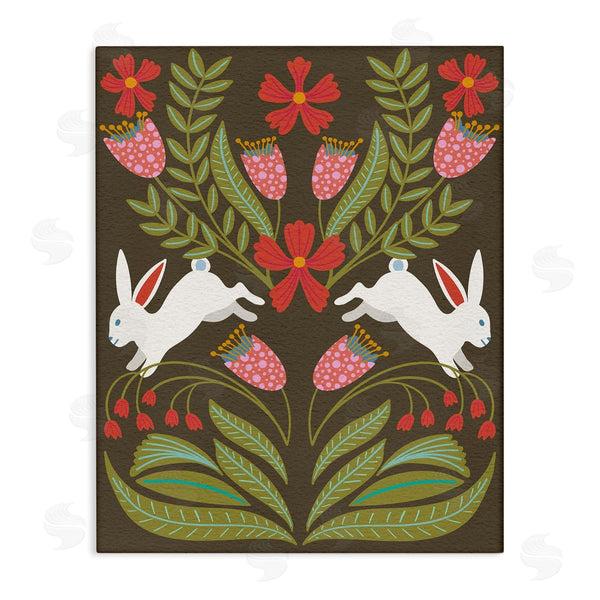stupell industries Regina Moore | Symmetrical Rabbits & Tulips