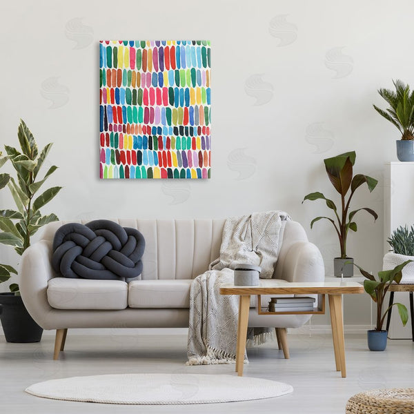 Stupell Industries Regina Moore | Varied Rainbow Lines Abstract Pattern Watercolor Detail Wall Art