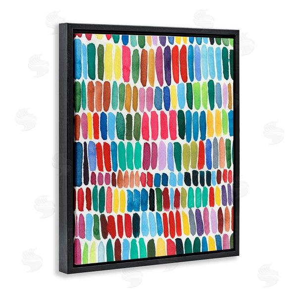 Stupell Industries Regina Moore | Varied Rainbow Lines Abstract Pattern Watercolor Detail Wall Art
