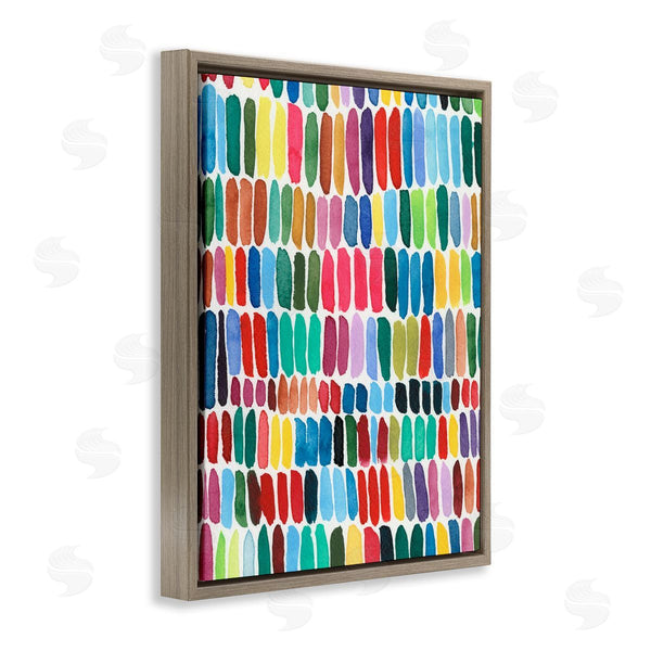 Stupell Industries Regina Moore | Varied Rainbow Lines Abstract Pattern Watercolor Detail Wall Art