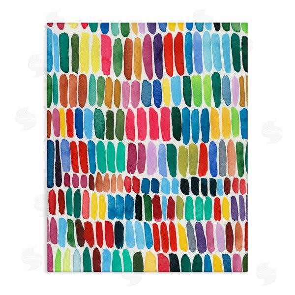 stupell industries Regina Moore | Varied Rainbow Lines Abstract Pattern Watercolor Detail Wall Art