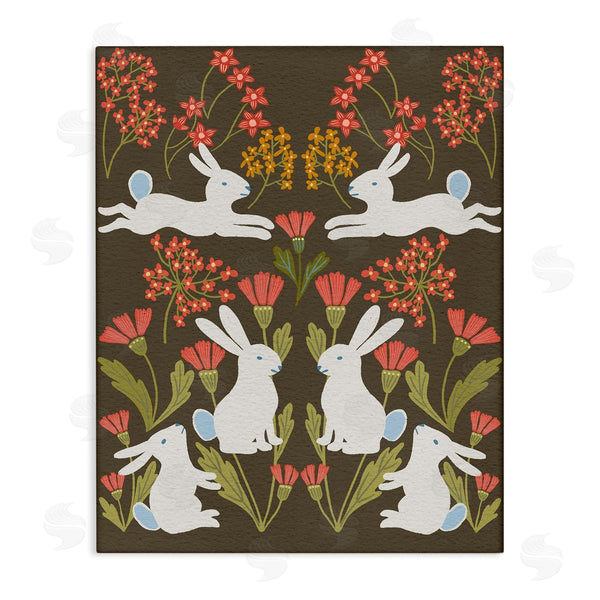 stupell industries Regina Moore | Wild Spring Blooms & Rabbits