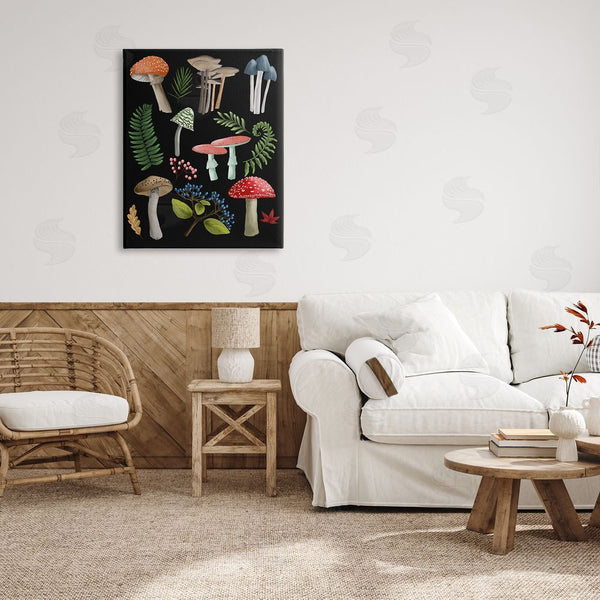 Stupell Industries Regina Moore | Woodland Botanicals On Black Wall Art