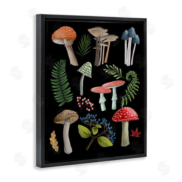 Stupell Industries Regina Moore | Woodland Botanicals On Black Wall Art