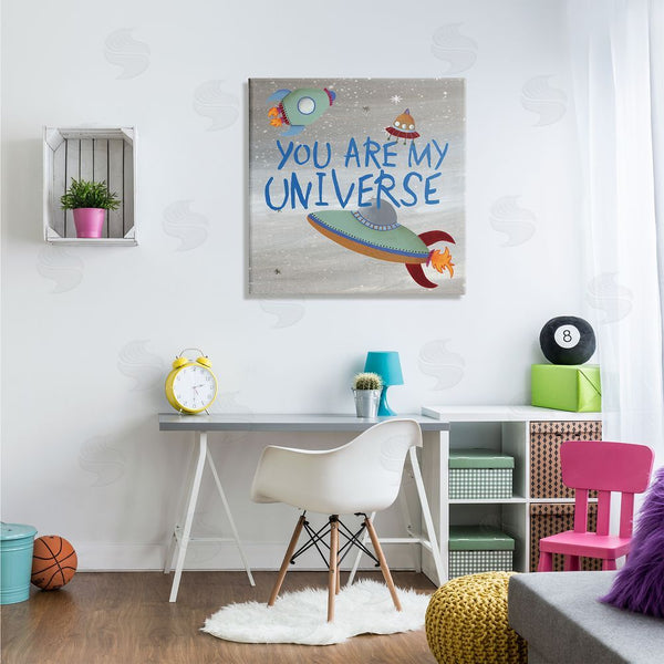 Stupell Industries Regina Moore | You're My Universe Quote Sci-Fi Outer Space UFO Wall Art