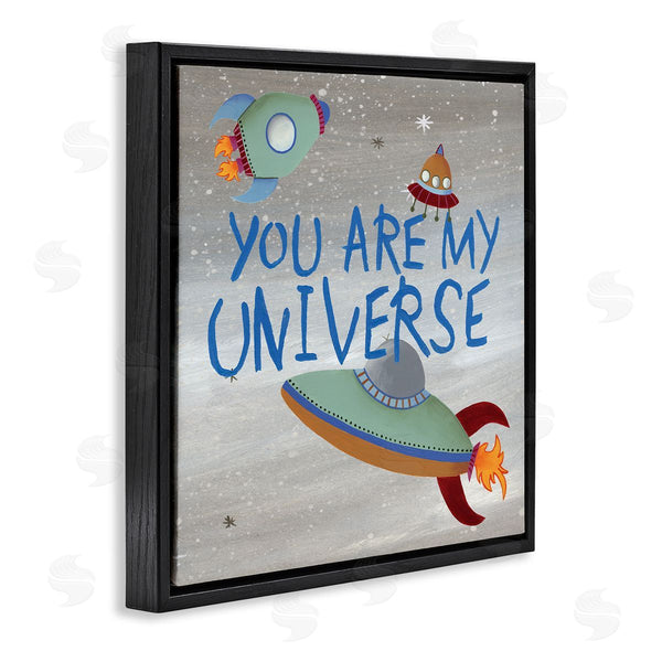 Stupell Industries Regina Moore | You're My Universe Quote Sci-Fi Outer Space UFO Wall Art