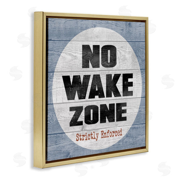 Stupell Industries Regina Nouvel | No Wake Zone Beach Planks