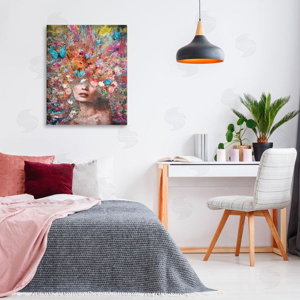 Stupell Industries Reinders | Abstract Painterly Floral Face Wall Art