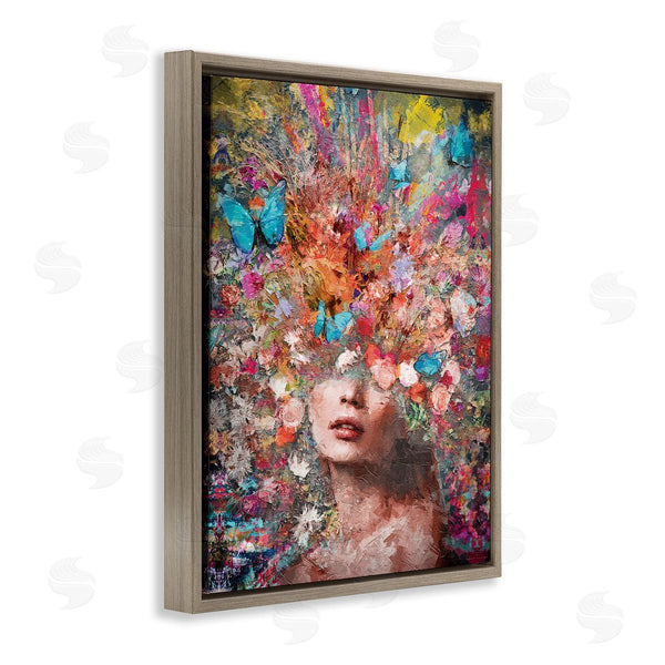 Stupell Industries Reinders | Abstract Painterly Floral Face Wall Art