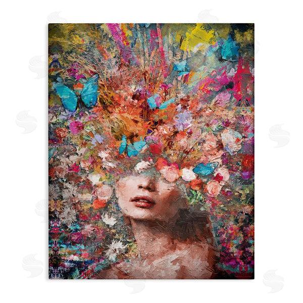 stupell industries Reinders | Abstract Painterly Floral Face Wall Art